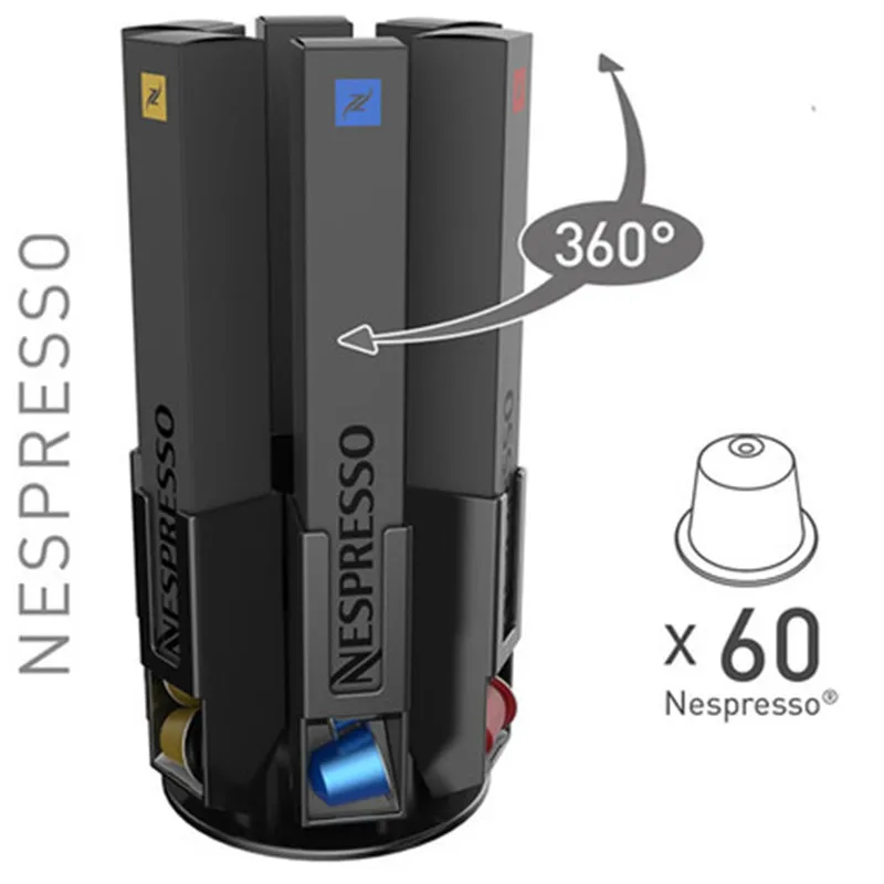 Nespresso Coffee Box Rotatable Holder For Stand Display Black Rack kitchen Metal Plating Holders High-Capacity Storage
Nespresso Coffee Box Rotatable Holder For Stand Display Black Rack kitchen Metal Plating Holders High-Capacity Storage