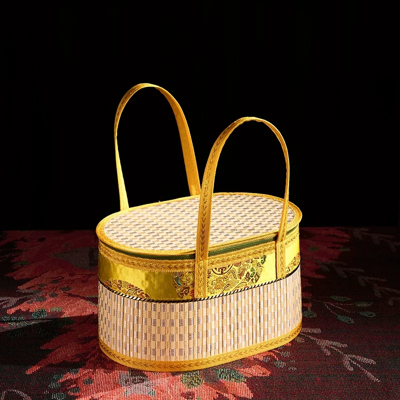 Bamboo Weaving Fordable Lunch Box Zongzi Fruit Crab Egg Package Bags Moon Cake Basket Spring Festival Sausage Bacon Gift Box
Bamboo Weaving Fordable Lunch Box Zongzi Fruit Crab Egg Package Bags Moon Cake Basket Spring Festival Sausage Bacon Gift Box