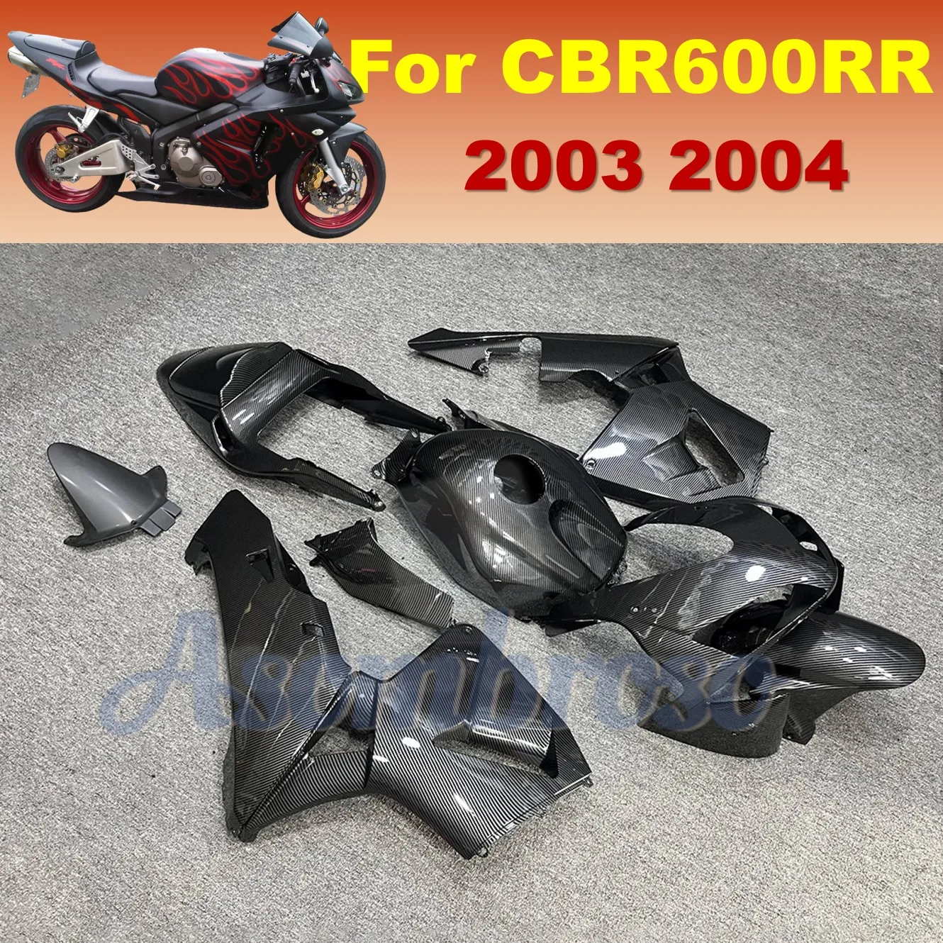 Motorbike Carbon Fiber Fairing set For CBR600RR 2003 2004 CBR600 RR 03 04 CBR 600RR Gloss Black Twill Bodykit
Motorbike Carbon Fiber Fairing set For CBR600RR 2003 2004 CBR600 RR 03 04 CBR 600RR Gloss Black Twill Bodykit