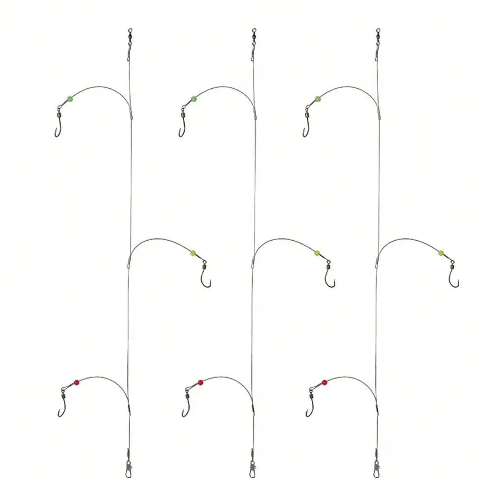 Fishing Hook Line Stainless Steel, Fishing Rigs Wire Leader With Rolling Swivel And Barb Hooks
Fishing Hook Line Stainless Steel, Fishing Rigs Wire Leader With Rolling Swivel And Barb Hooks