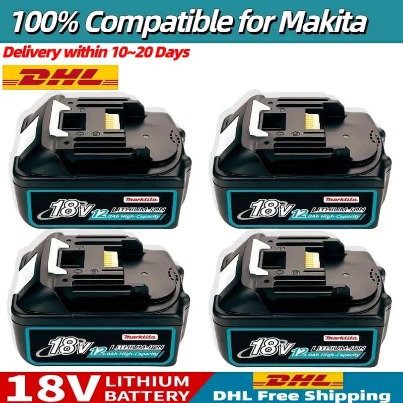 New durable lithium battery 18V 12Ah compatible with Makita DDF487 DTD173 DTW700 DGA404 BL1860b BL1860 BL1850 LXT400 power tools
New durable lithium battery 18V 12Ah compatible with Makita DDF487 DTD173 DTW700 DGA404 BL1860b BL1860 BL1850 LXT400 power tools