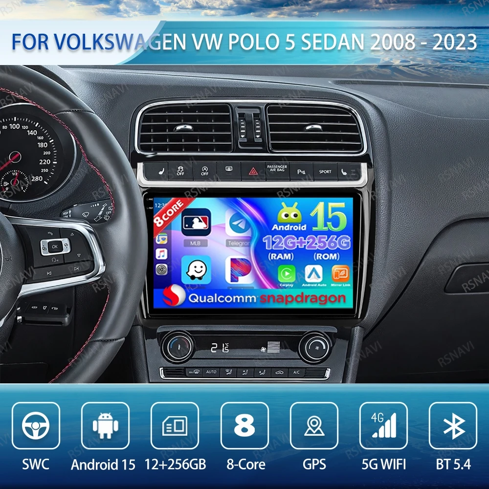 Android 15 Car Radio For Volkswagen VW POLO 5 Sedan 2008 - 2023 Wireless Carplay Auto Viedo Player Qualcomm 5G WIFI DSP DVD BT
Android 15 Car Radio For Volkswagen VW POLO 5 Sedan 2008 - 2023 Wireless Carplay Auto Viedo Player Qualcomm 5G WIFI DSP DVD BT