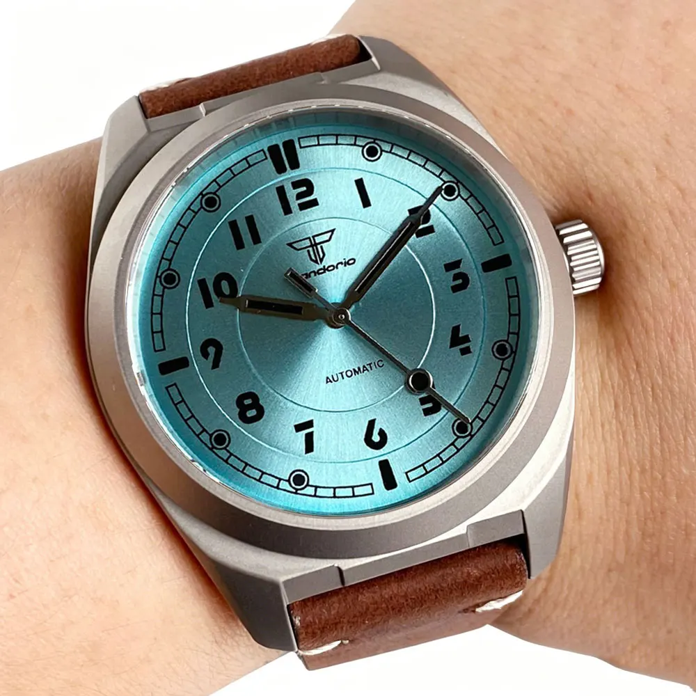 Titanium Tandorio 40mm Sapphire Glass 10ATM Sunburst Dial Retro Leather Strap NH35/Asia2824/Miyota8215 Movt Automatic Men Watch
Titanium Tandorio 40mm Sapphire Glass 10ATM Sunburst Dial Retro Leather Strap NH35/Asia2824/Miyota8215 Movt Automatic Men Watch