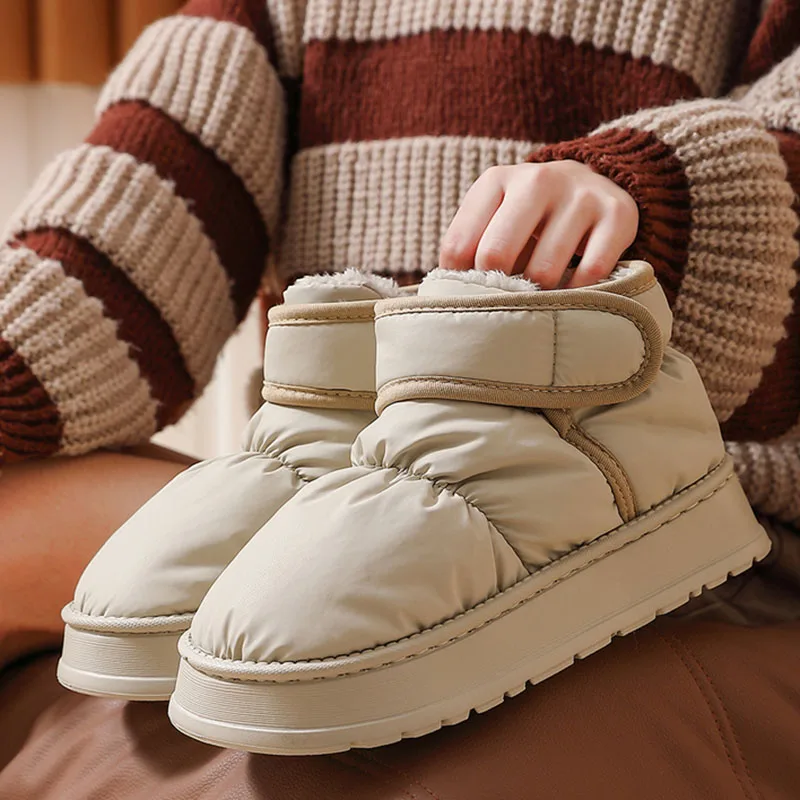 Водонепроницаемые нескользящие ботильоны на платформе, женская обувь без шнуровки на толстой подошве с хлопковой подкладкой, женская удобная нескользящая хлопковая обувь
Водонепроницаемые нескользящие ботильоны на платформе, женская обувь без шнуровки на толстой подошве с хлопковой подкладкой, женская удобная нескользящая хлопковая обувь