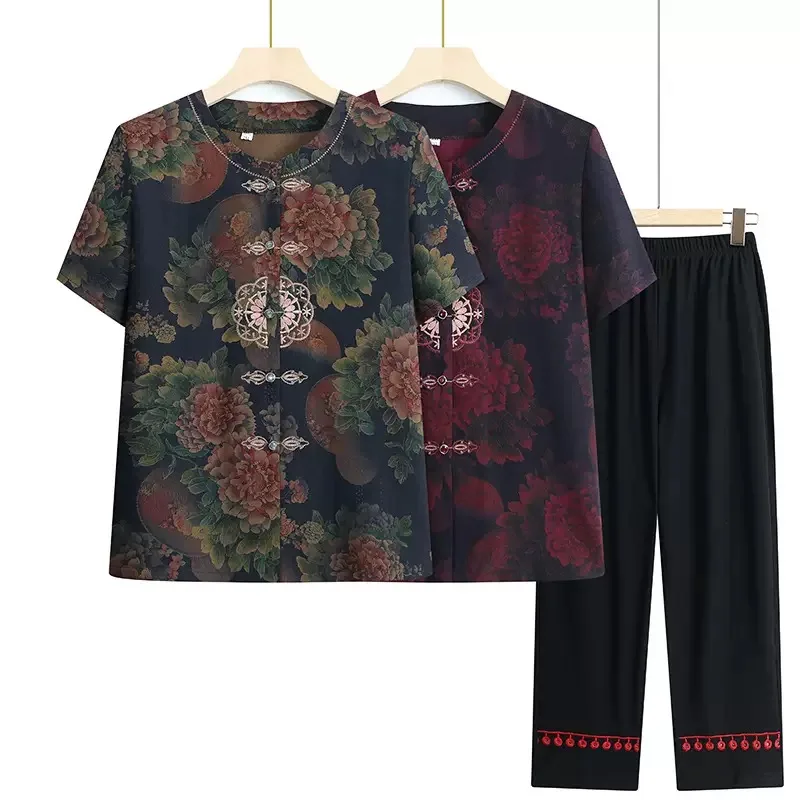 Fashion Printed Tang Clothes Middle Aged and Elderly Tang Top Large Size 5XL Qipao Set Vintage Traditional Chinese Hanfu Suit
Fashion Printed Tang Clothes Middle Aged and Elderly Tang Top Large Size 5XL Qipao Set Vintage Traditional Chinese Hanfu Suit