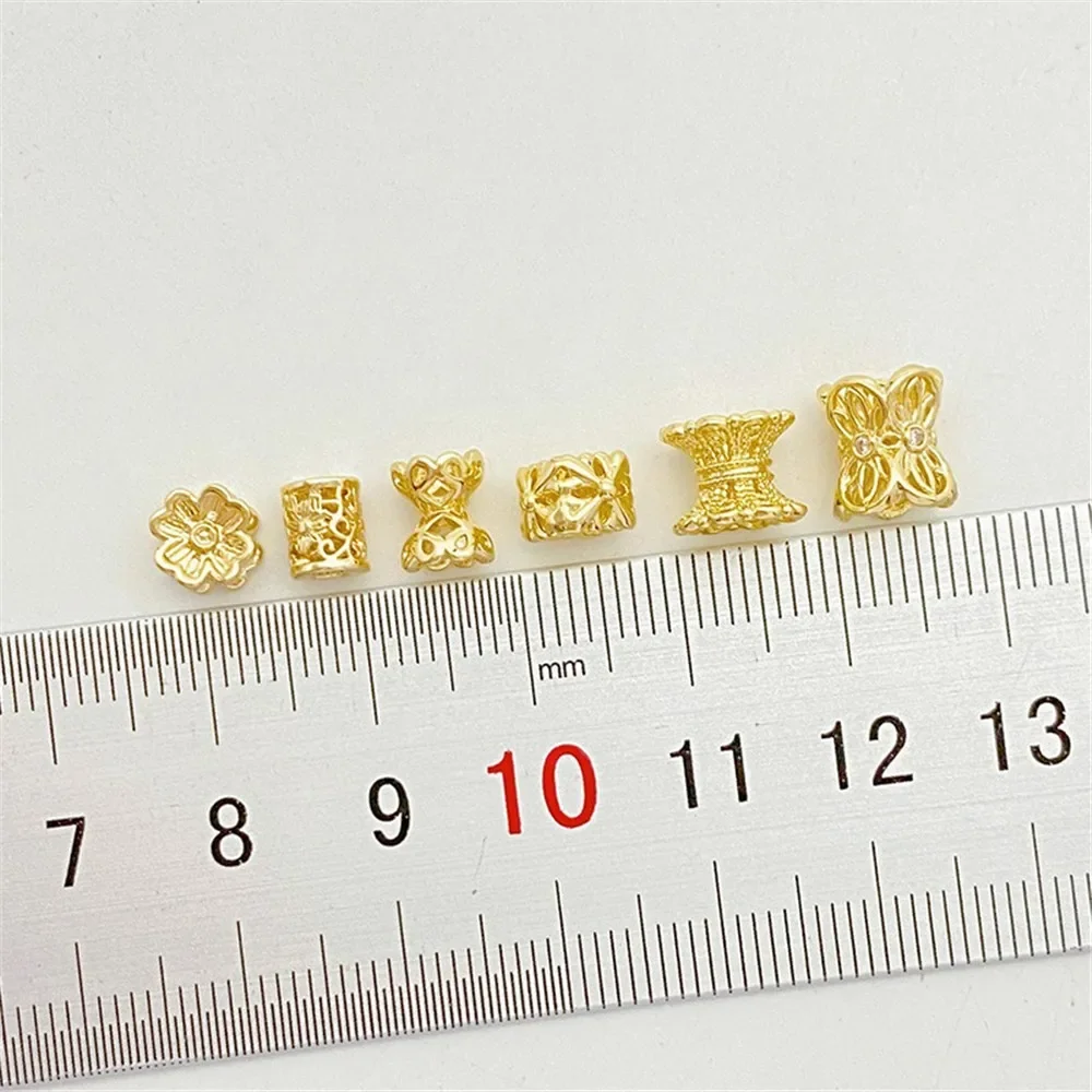 14K Gold Lace Double-sided Petal Loose Bead Partition Handmade DIY String Bracelet Necklace Jewelry Accessories
14K Gold Lace Double-sided Petal Loose Bead Partition Handmade DIY String Bracelet Necklace Jewelry Accessories