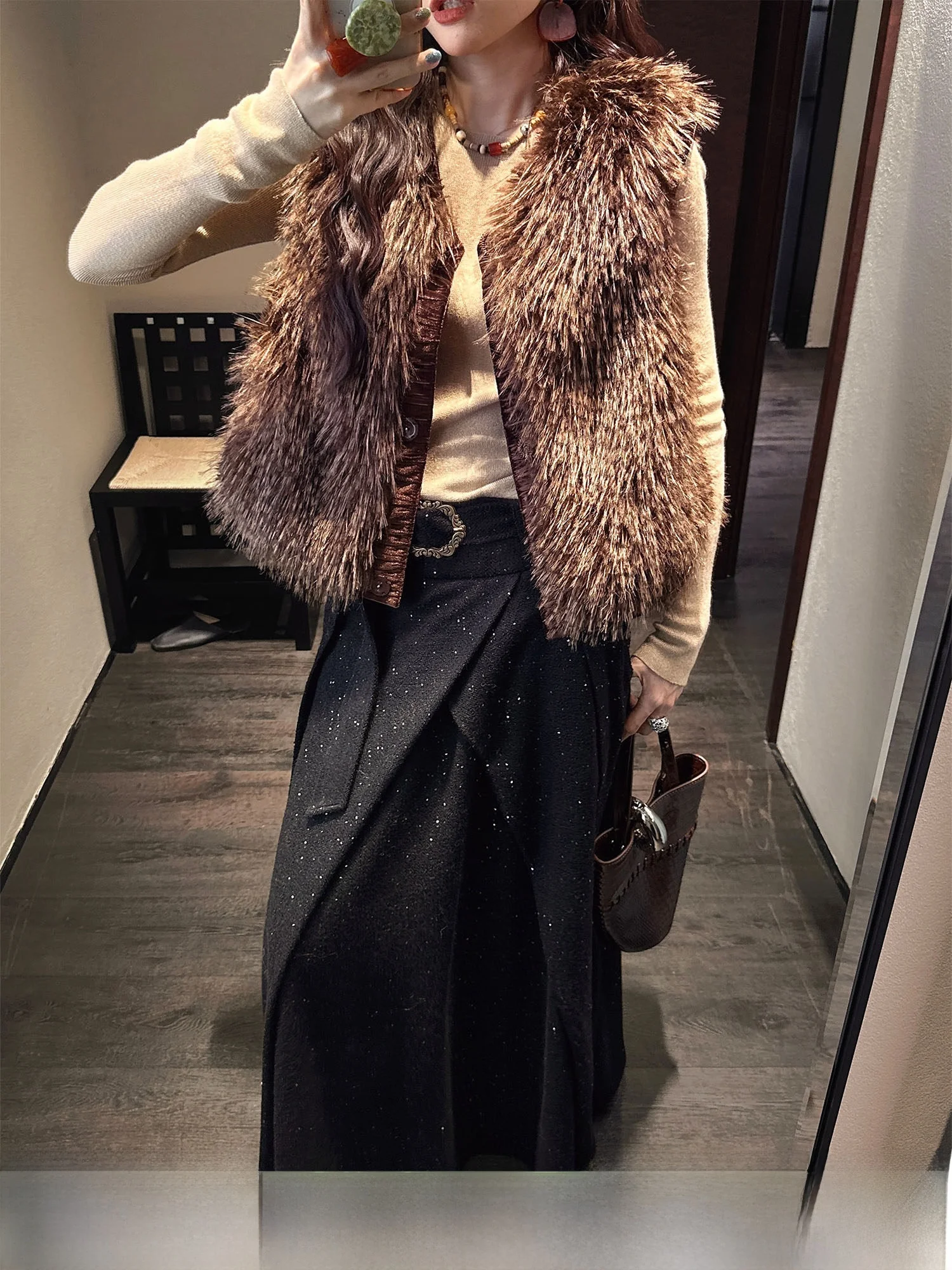 Winter Thiened Knitted Woolen f Skirt Tee Ji Bla Flower Sli Long A-Line Skirt Korean Sle Commute Daily Wear
Winter Thiened Knitted Woolen f Skirt Tee Ji Bla Flower Sli Long A-Line Skirt Korean Sle Commute Daily Wear