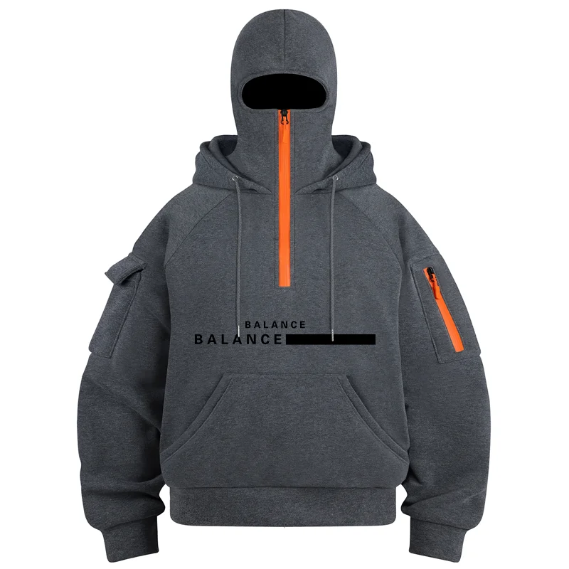Мужская уличная модная толстовка с несколькими карманами и принтом BALANCE, осень-зима, двойные толстовки с половиной молнии, Y2K, спортивная повседневная рубашка с капюшоном
Мужская уличная модная толстовка с несколькими карманами и принтом BALANCE, осень-зима, двойные толстовки с половиной молнии, Y2K, спортивная повседневная рубашка с капюшоном