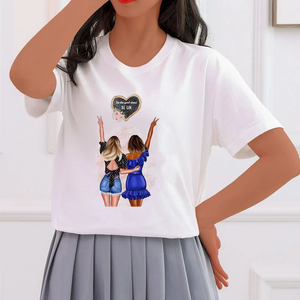 Women's Short-sleeved T-shirt Fashion Girl Good Friend Printed Crew-neck Base Shirt Graphic T Shirts Aesthetic Tops Harajuku
Women's Short-sleeved T-shirt Fashion Girl Good Friend Printed Crew-neck Base Shirt Graphic T Shirts Aesthetic Tops Harajuku
