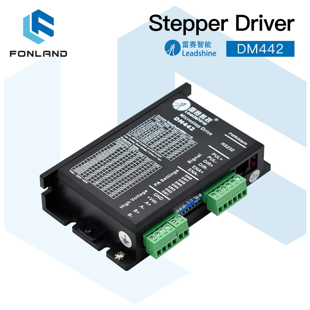 FONLAND Leadshine DM442 2-фазный драйвер шагового двигателя 18-50 В переменного тока для контроллера шагового двигателя Nema 14/16/17/23 
FONLAND Leadshine DM442 2-фазный драйвер шагового двигателя 18-50 В переменного тока для контроллера шагового двигателя Nema 14/16/17/23