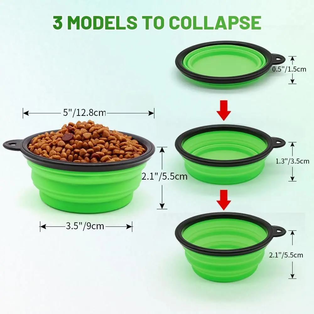 Foldable Cat Dog Bowls 2 Pack Pet Feeding Dish for Outdoor Travel Camping with 2 Carabiners Small
Foldable Cat Dog Bowls 2 Pack Pet Feeding Dish for Outdoor Travel Camping with 2 Carabiners Small