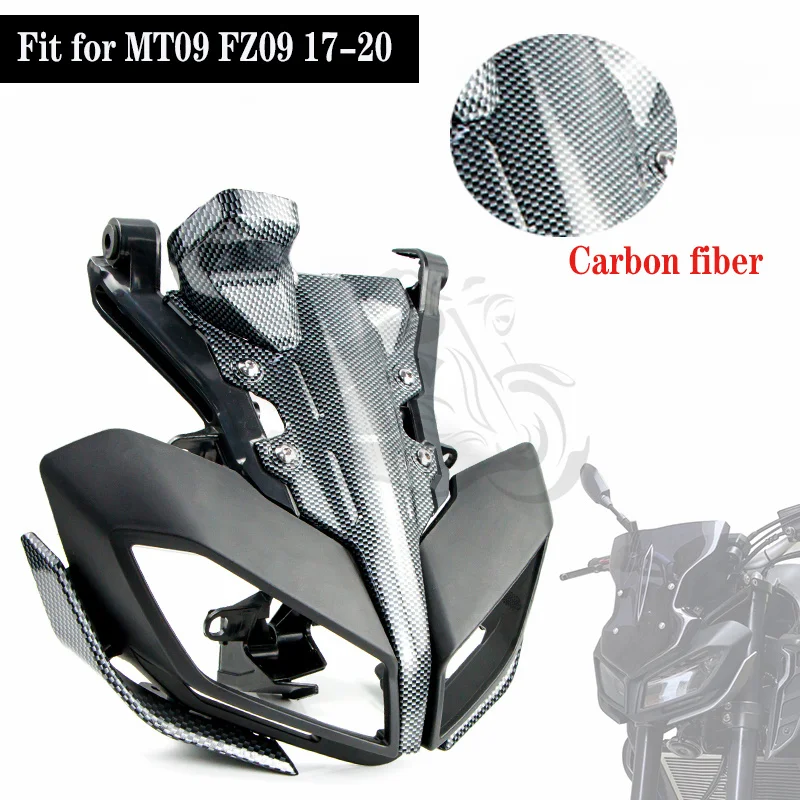 Fit for MT-09 MT09 2017 2018 2019 2020 MT 09 FZ-09 Motorcycle Front Headlight Cowl Upper Nose Fairing Holder Cover Carbon fiber
Fit for MT-09 MT09 2017 2018 2019 2020 MT 09 FZ-09 Motorcycle Front Headlight Cowl Upper Nose Fairing Holder Cover Carbon fiber
