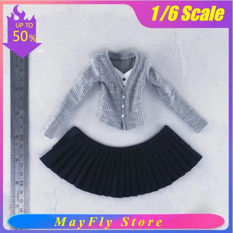 CUKE TOYS 1/6 Scale Female Soldier Gray V-neck Knitted Sweater Black Pleated Skirt Set Clothes Model for 12in Toy Figures Dolls
CUKE TOYS 1/6 Scale Female Soldier Gray V-neck Knitted Sweater Black Pleated Skirt Set Clothes Model for 12in Toy Figures Dolls