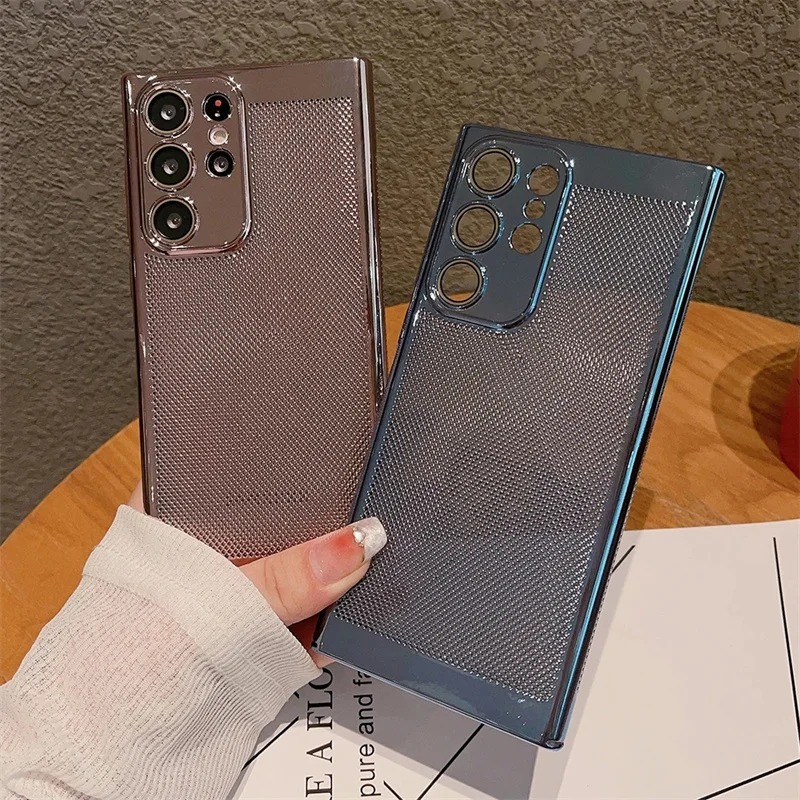 Heat Dissipation Phone Case For For Samsung Galaxy S23 S22 S21 Plus Note20 Ultra Cover Electroplated Border Honeycomb Mesh Shell
Heat Dissipation Phone Case For For Samsung Galaxy S23 S22 S21 Plus Note20 Ultra Cover Electroplated Border Honeycomb Mesh Shell