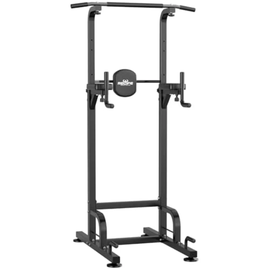 Home gym pull-up bar station with steel frame, black finish, heavy-duty construction for strength training and dip workouts
Home gym pull-up bar station with steel frame, black finish, heavy-duty construction for strength training and dip workouts