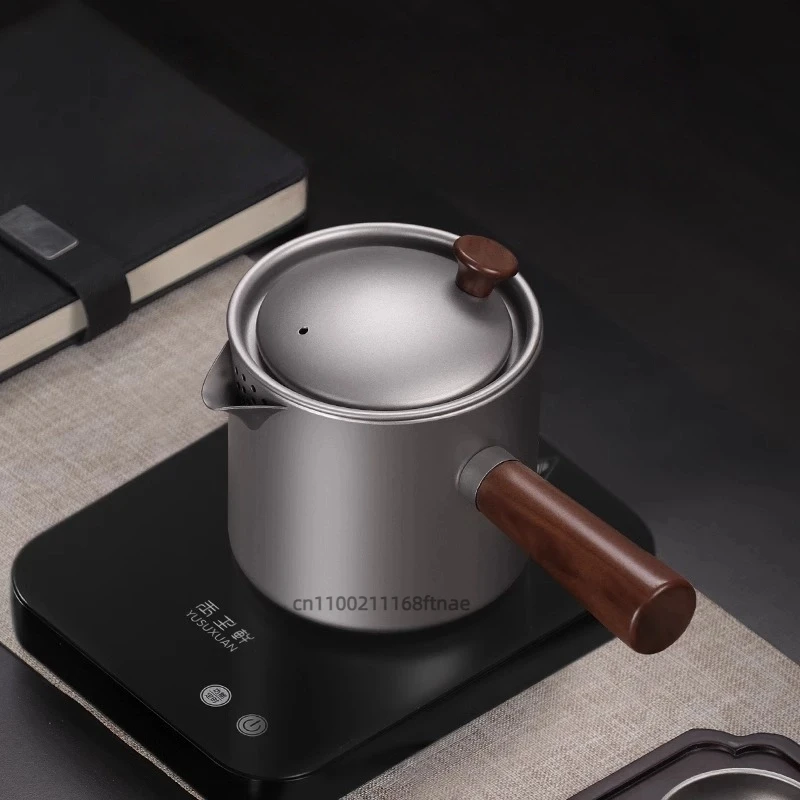 Pure Titanium Side Handle Teapot, Tea Maker, Fair Cup, High-end Health Tea Pot with Filter, Modern Kung Fu Tea Set
Pure Titanium Side Handle Teapot, Tea Maker, Fair Cup, High-end Health Tea Pot with Filter, Modern Kung Fu Tea Set