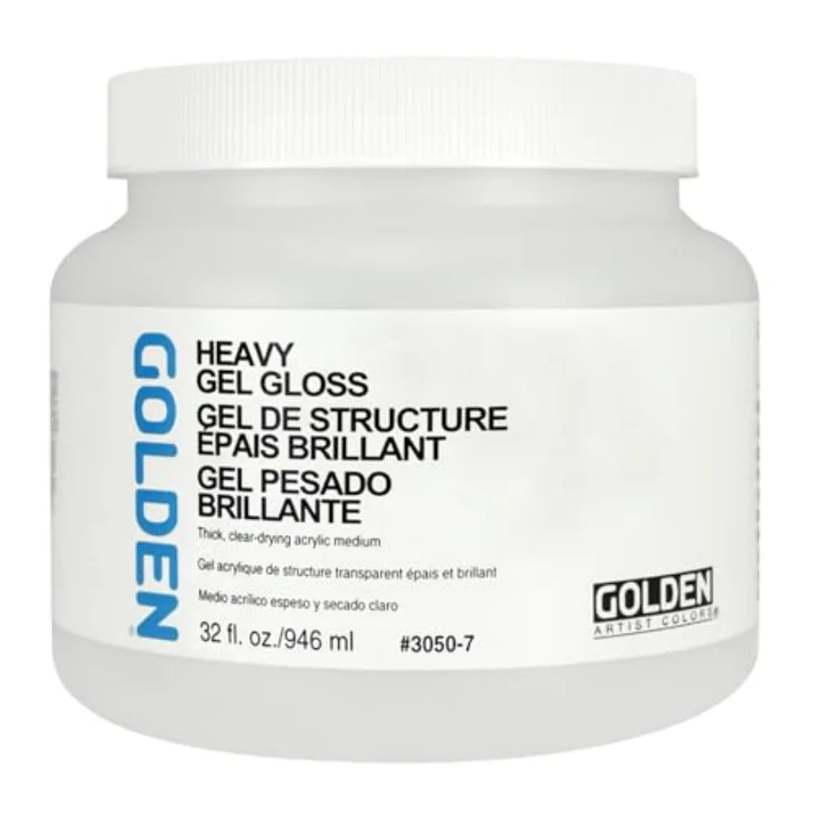 Heavy Gel Gloss, 32 fl. oz. Jar, Professional Acrylic Gel Medium, Transparent
Heavy Gel Gloss, 32 fl. oz. Jar, Professional Acrylic Gel Medium, Transparent