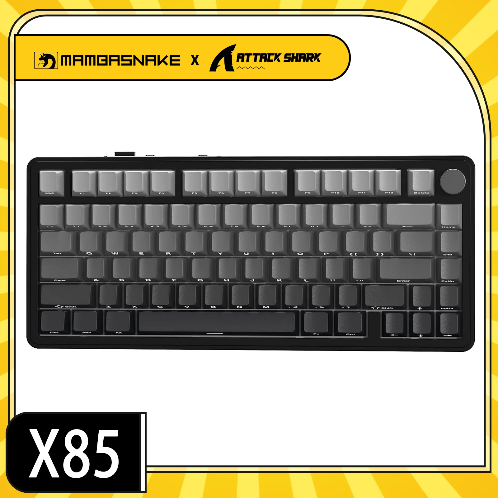 Игровая клавиатура MAMBASNAKE x ATTACK SHARK X85, прокладка, механическая клавиатура с ручкой, 75% трехрежимная (BT5.0/2,4G/USB-C), Беспроводная игровая клавиатура
Игровая клавиатура MAMBASNAKE x ATTACK SHARK X85, прокладка, механическая клавиатура с ручкой, 75% трехрежимная (BT5.0/2,4G/USB-C), Беспроводная игровая клавиатура