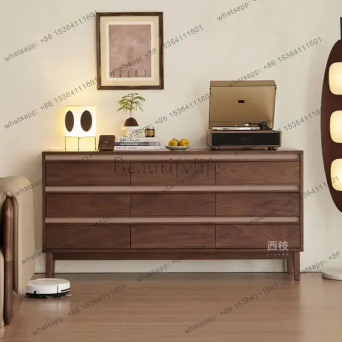 All solid wood chest of drawers North American black walnut drawer bedroom bedside cabinet
All solid wood chest of drawers North American black walnut drawer bedroom bedside cabinet
