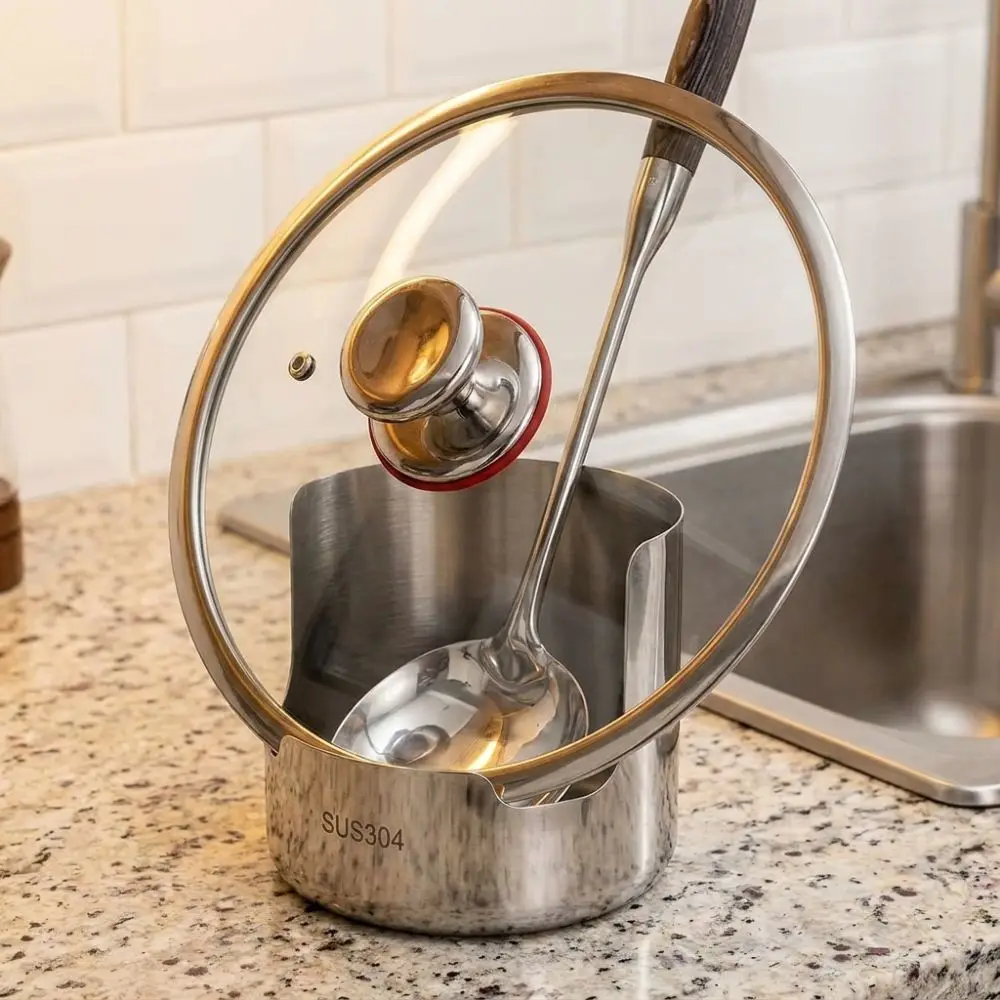 Practical Stainless Steel Pot Lid Storage Rack Stable Heat-Resistant Spoon Holder Non-Slip Vertical Chopsticks Stand Kitchen
Practical Stainless Steel Pot Lid Storage Rack Stable Heat-Resistant Spoon Holder Non-Slip Vertical Chopsticks Stand Kitchen
