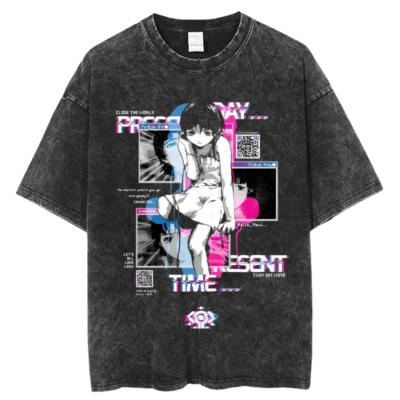 Tshirt Harajuku Streetwear Men Women T Shirt Cotton Casual Short Sleeve T-shirts Tops Anime Serial Experiments Lain Washed
Tshirt Harajuku Streetwear Men Women T Shirt Cotton Casual Short Sleeve T-shirts Tops Anime Serial Experiments Lain Washed