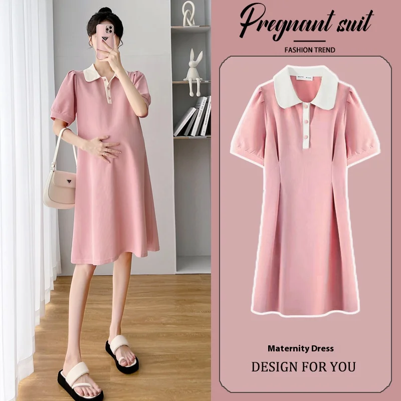 Maternity Summer Tops Dresses Tummy Covering Polo Dresses Tide Mum Summer Senior Petite Loose Skirt Women Summer Style
Maternity Summer Tops Dresses Tummy Covering Polo Dresses Tide Mum Summer Senior Petite Loose Skirt Women Summer Style