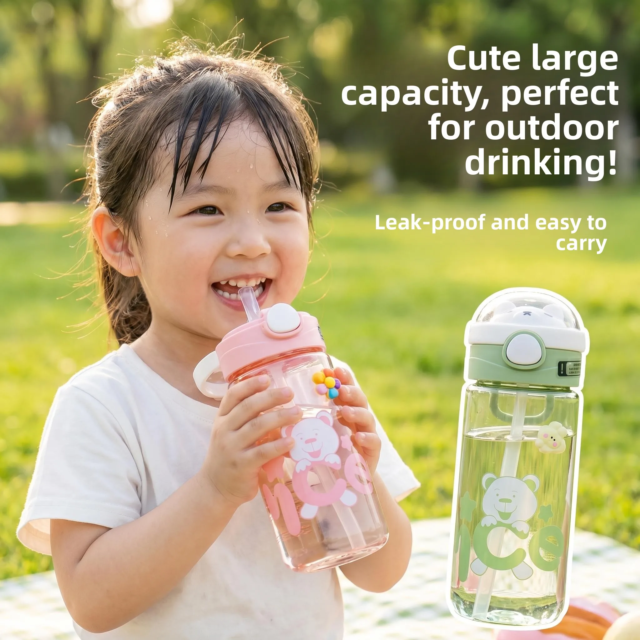 Summer Plastic Straw Water Bottle for Boys And Girls Portable School Water Cup High Aesthetic Value Cute Elementary School Sp...
Summer Plastic Straw Water Bottle for Boys And Girls Portable School Water Cup High Aesthetic Value Cute Elementary School Sp...
