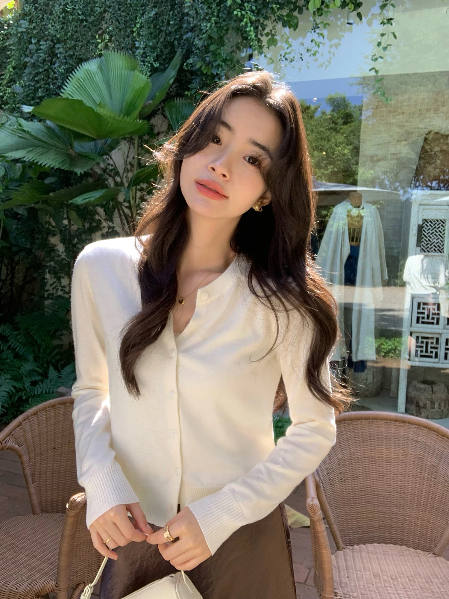 Pusumede Knitted Cardigan Women's Casual Long Sleeve round Neck Short Style Polyester Fiber Blend Comfortable Fit Autumn Wear
Pusumede Knitted Cardigan Women's Casual Long Sleeve round Neck Short Style Polyester Fiber Blend Comfortable Fit Autumn Wear