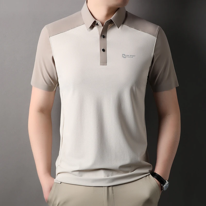 Sports Breathable Luxury Polo Shirts For Men Short Sleeve Casual Summer Quality Smooth Comfortable Color Block Camisas De Hombre
Sports Breathable Luxury Polo Shirts For Men Short Sleeve Casual Summer Quality Smooth Comfortable Color Block Camisas De Hombre
