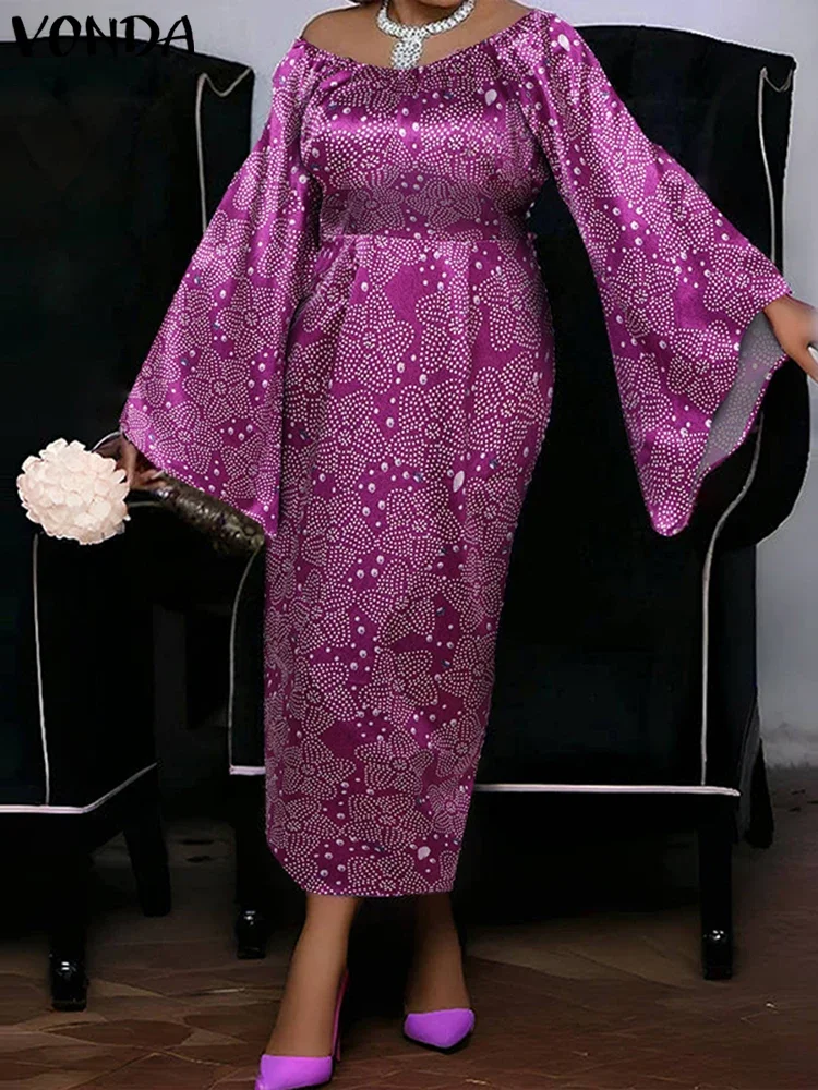 Плюс размер 5XL VONDA женское сексуальное платье с открытыми плечами 2025 вечерние макси-длинное платье с расклешенными рукавами модный сарафан с принтом элегантный халат
Плюс размер 5XL VONDA женское сексуальное платье с открытыми плечами 2025 вечерние макси-длинное платье с расклешенными рукавами модный сарафан с принтом элегантный халат