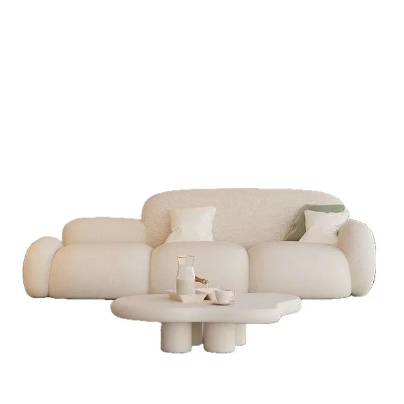 Cream puff sofas are mostly made of simple fabric sofas, living room small apartments, light luxury cloud lazy inline sofas
Cream puff sofas are mostly made of simple fabric sofas, living room small apartments, light luxury cloud lazy inline sofas