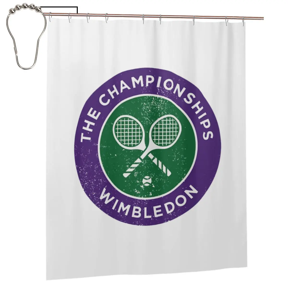 Tennis Championships Logo Print Shower Curtain Bathroom Polyester Waterproof Bath Curtains with Hooks
Tennis Championships Logo Print Shower Curtain Bathroom Polyester Waterproof Bath Curtains with Hooks