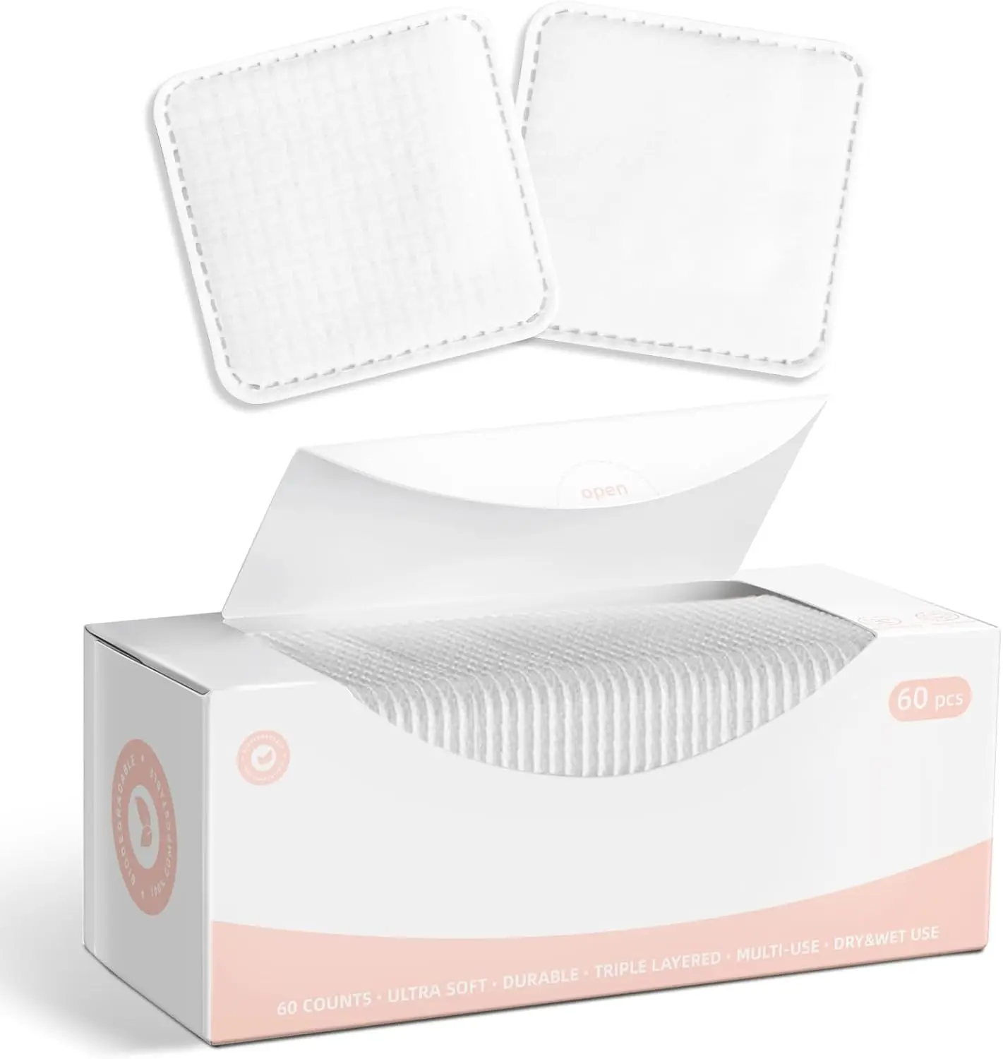 Square Cotton Pads 100 Percent Cotton Triple Layer 60 Count Lint Free
Square Cotton Pads 100 Percent Cotton Triple Layer 60 Count Lint Free