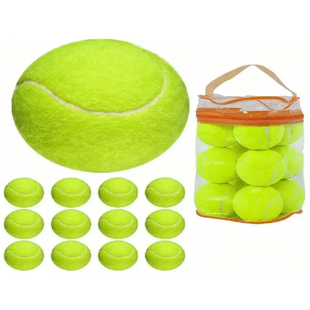 12 Pack Yellow Felt Durable Pressurized Tennis Balls For Training
12 Pack Yellow Felt Durable Pressurized Tennis Balls For Training