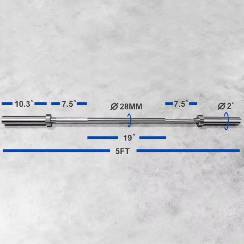 5FT Stainless Steel Barbell, Heavy-Duty Home Gym Weightlifting Free Weights
5FT Stainless Steel Barbell, Heavy-Duty Home Gym Weightlifting Free Weights