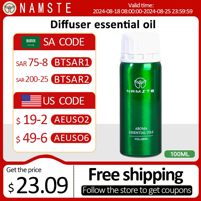 NAMSTE 100ML Hotel Diffuser Essential Oils Home Pure Natural Fragrance Oil Smell Perfume Oil Aroma Scent Diffuser Air Purifier
NAMSTE 100ML Hotel Diffuser Essential Oils Home Pure Natural Fragrance Oil Smell Perfume Oil Aroma Scent Diffuser Air Purifier