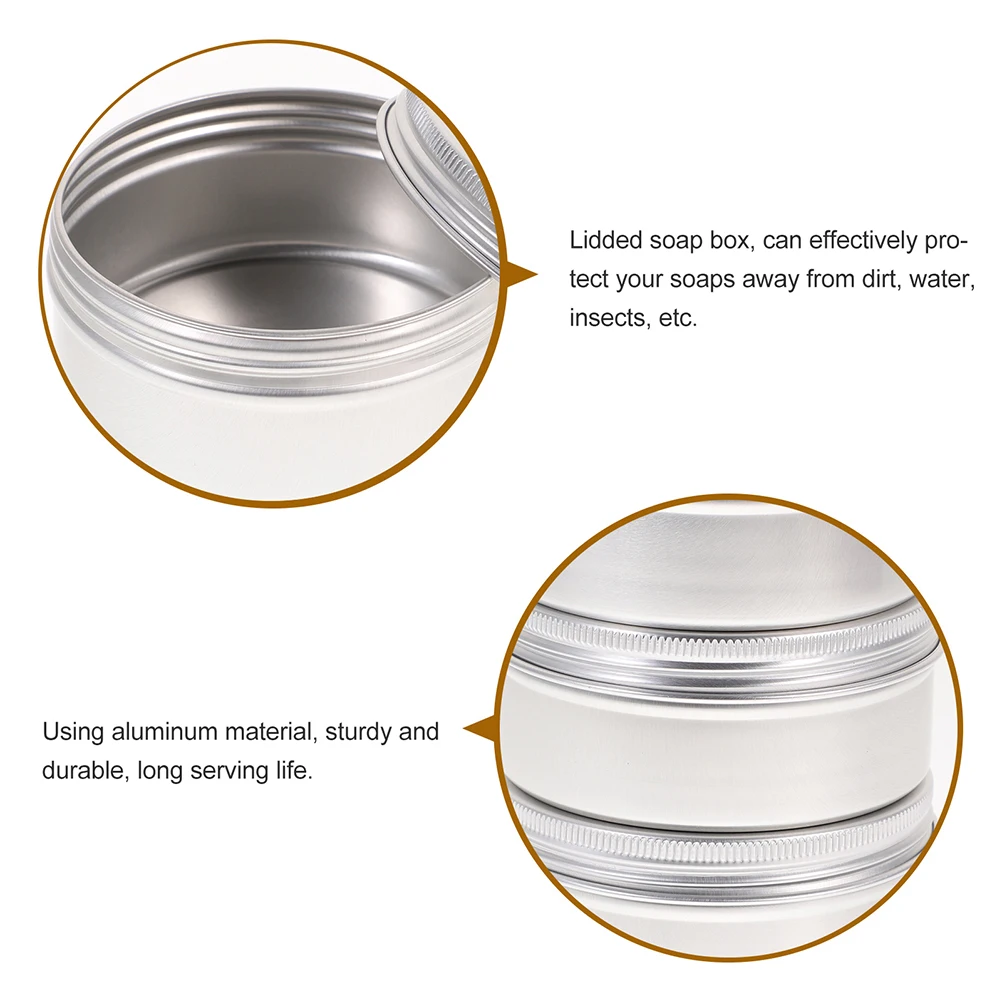 3pcs Aluminum Soap Boxes Small Round Metal Storage Cans Lid For Travel Camping Pills Mints Herbs Tea Sundries Portable Tin
3pcs Aluminum Soap Boxes Small Round Metal Storage Cans Lid For Travel Camping Pills Mints Herbs Tea Sundries Portable Tin