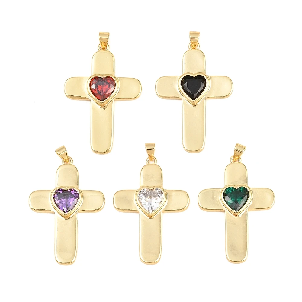 5pcs Golden Cross Charms Heart Cubic Zirconia Brass Glass Jewelry Findings for DIY Bracelet Necklace Earrings Making
5pcs Golden Cross Charms Heart Cubic Zirconia Brass Glass Jewelry Findings for DIY Bracelet Necklace Earrings Making