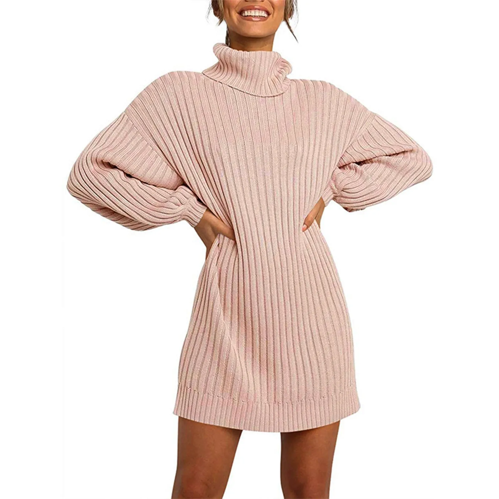 Fashion Women Solid Long Sleeve Sweater Dress Turtleneck Vintage Female Knitted Sweater Skirt Loose Elegant Pullover Dresses
Fashion Women Solid Long Sleeve Sweater Dress Turtleneck Vintage Female Knitted Sweater Skirt Loose Elegant Pullover Dresses