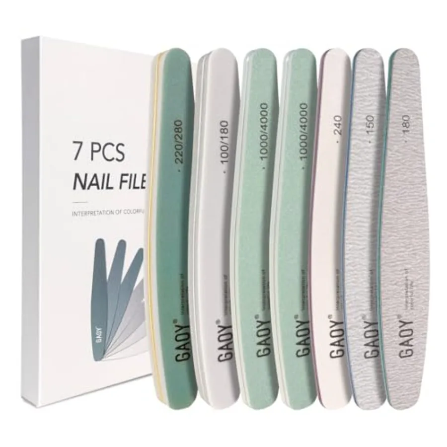 GAOY Nail Files and Buffers, 7 Pcs Nail File Set with Shiner, Emery Boards for Natural Nails Manicure Art Tools and Pedicure Su
GAOY Nail Files and Buffers, 7 Pcs Nail File Set with Shiner, Emery Boards for Natural Nails Manicure Art Tools and Pedicure Su