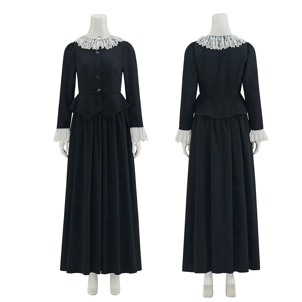 Women's Medieval Costume Victorian Edward Walking Dress Black Mourning Dress Party Belle Gown Outfit
Women's Medieval Costume Victorian Edward Walking Dress Black Mourning Dress Party Belle Gown Outfit