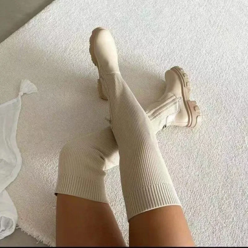 2026 lNew Arrival Over-the-Knee Women's Winter Boots with Breathable Knitting Upper, Thick Sole and Stretch Round Toe for VIPs
2026 lNew Arrival Over-the-Knee Women's Winter Boots with Breathable Knitting Upper, Thick Sole and Stretch Round Toe for VIPs