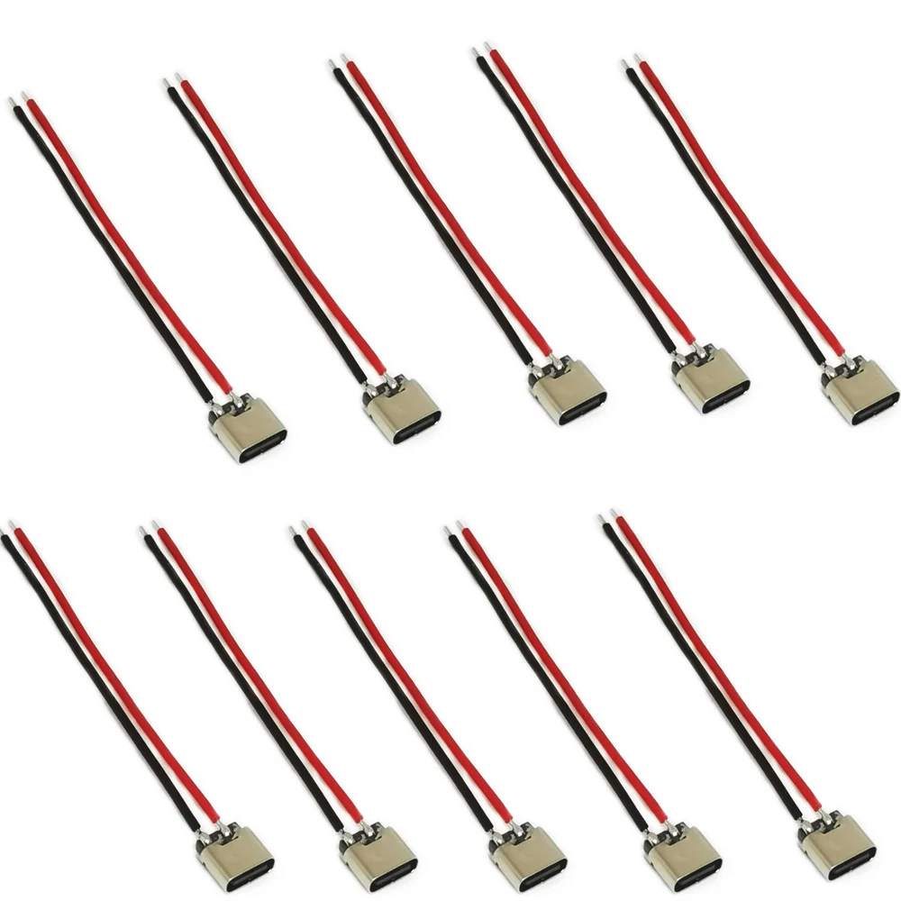 10Pcs USB Type-C 2P Welding Wire Female Connector Cable 3A 20V Type-C Charge Wire For Mobile Phone LEDs
10Pcs USB Type-C 2P Welding Wire Female Connector Cable 3A 20V Type-C Charge Wire For Mobile Phone LEDs
