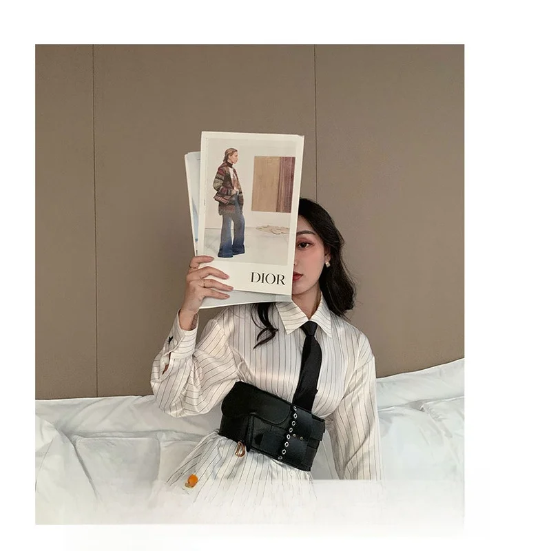 DoggyQin 2020 Retro Striped irt Cool BF Sle Loose Fit Tie Waist Belt Versatile Women's irt Faionable Casual Top
DoggyQin 2020 Retro Striped irt Cool BF Sle Loose Fit Tie Waist Belt Versatile Women's irt Faionable Casual Top