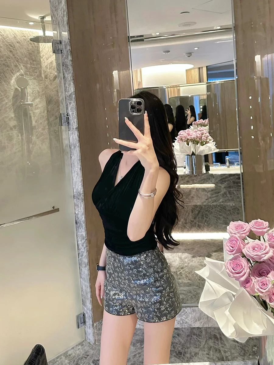anxi Says High Waist Sequin Embroidery ort Pants Women's Faion Slimming A-Line Wraparound Hot Pants Korean Sle Commute
anxi Says High Waist Sequin Embroidery ort Pants Women's Faion Slimming A-Line Wraparound Hot Pants Korean Sle Commute
