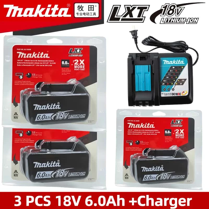 Genuine Makita 18V 6.0Ah Battery BL1860B Compatible with DDF487 DDF486 DTW700 XWT17Z DTW600 DGA404 - 18650 Cells & Star Shield
Genuine Makita 18V 6.0Ah Battery BL1860B Compatible with DDF487 DDF486 DTW700 XWT17Z DTW600 DGA404 - 18650 Cells & Star Shield