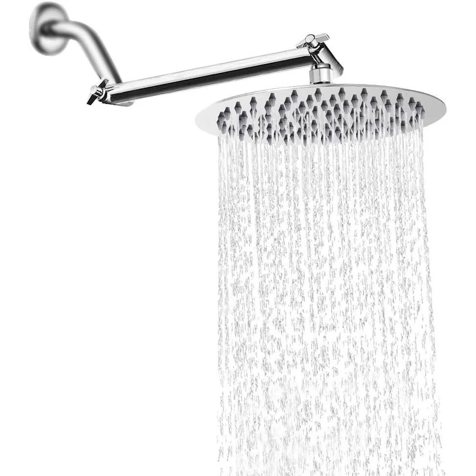 Rain Shower Head with 11" Adjustable Arm, High Pressure Stainless Steel Rainfall Shower, Ultra-Thin Design, Pressure Boosting,
Rain Shower Head with 11" Adjustable Arm, High Pressure Stainless Steel Rainfall Shower, Ultra-Thin Design, Pressure Boosting,