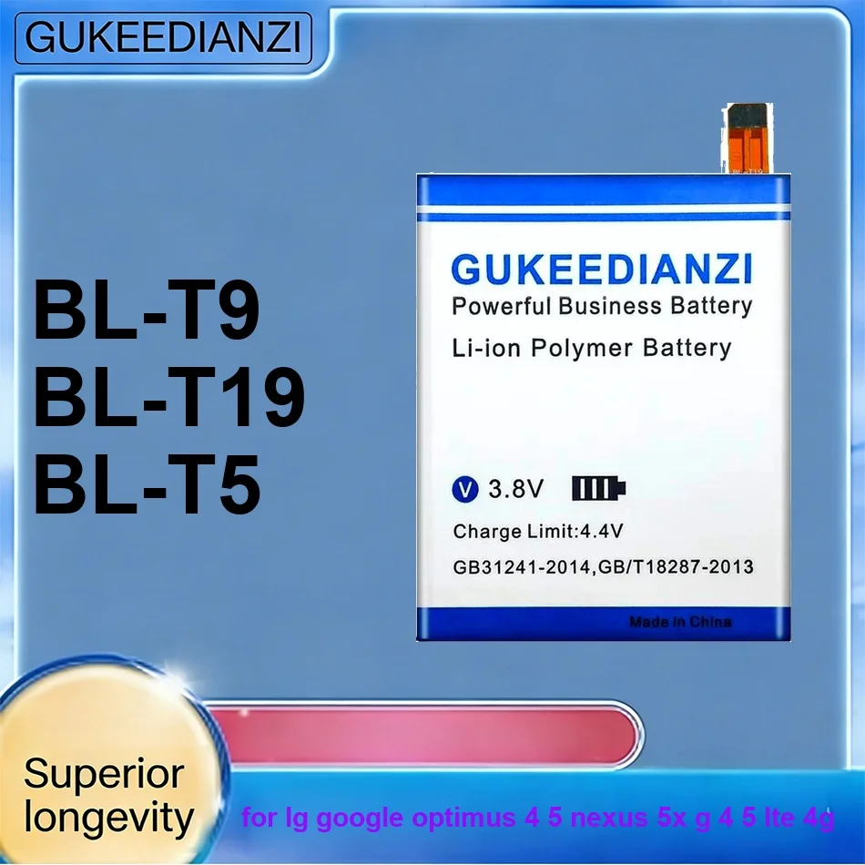 Mobile Phone Battery Reliable Power BL-T9 BL-T19 BL-T5 4100-4600mAh For LG Google Optimus 4 5 Nexus 5X For g 4 5 Lte 4G
Mobile Phone Battery Reliable Power BL-T9 BL-T19 BL-T5 4100-4600mAh For LG Google Optimus 4 5 Nexus 5X For g 4 5 Lte 4G