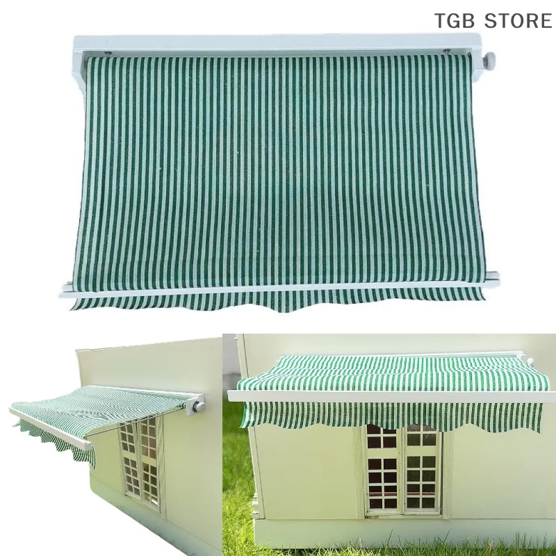 1 шт. 1/12 зеленый полосатый тент, модель кукольного домика, имитация куклы, домашний уличный балкон, солнцезащитный козырек, украшение сцены, игрушки 
1 шт. 1/12 зеленый полосатый тент, модель кукольного домика, имитация куклы, домашний уличный балкон, солнцезащитный козырек, украшение сцены, игрушки