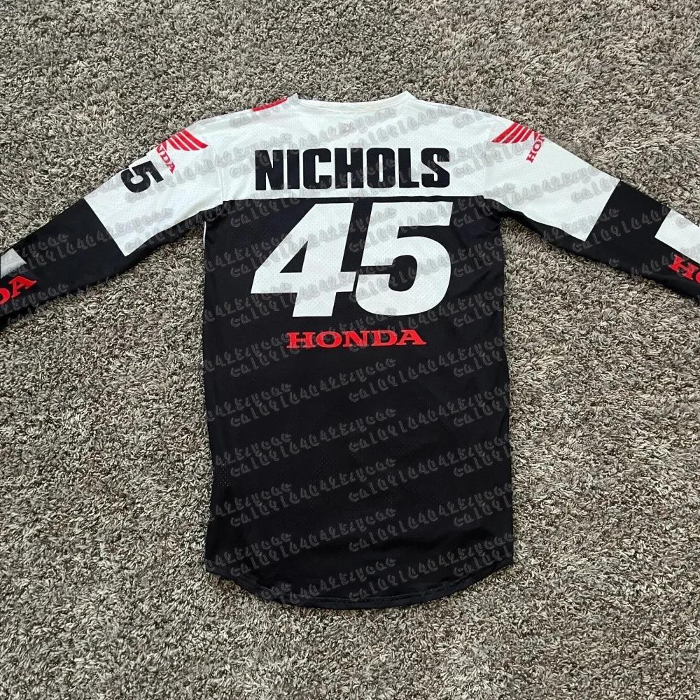 Honda Motorcycle #45 NICHOLS Summer T-shirt Racing Men breathable Long Sleeve Mountain Downhill Bike Clothes Motocross Jersey
Honda Motorcycle #45 NICHOLS Summer T-shirt Racing Men breathable Long Sleeve Mountain Downhill Bike Clothes Motocross Jersey